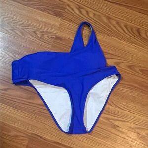 Women’s Blue One-Shoulder Swimsuit